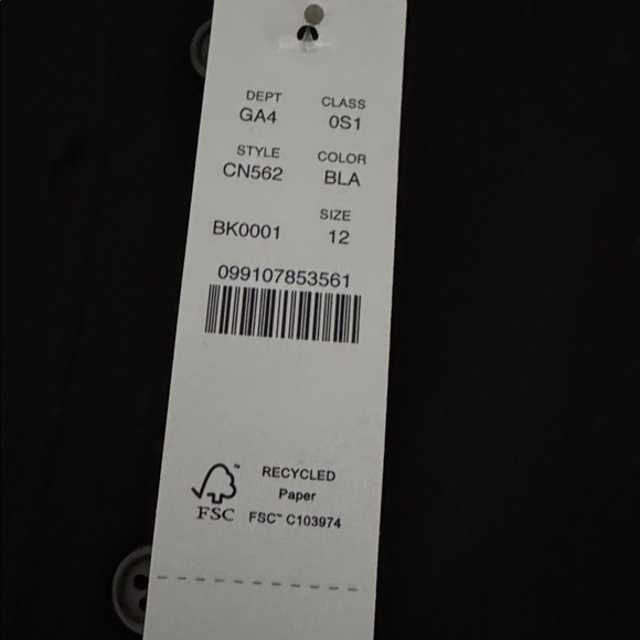 NWT J Crew Wren mini shirt-dress in cotton-blend poplin, black, size 12 - Picture 7 of 7